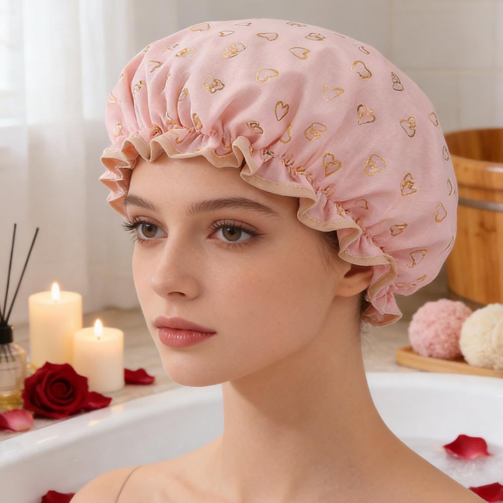 Women'S Essential Accessories - Double Layered Waterproof Shower Cap Hair