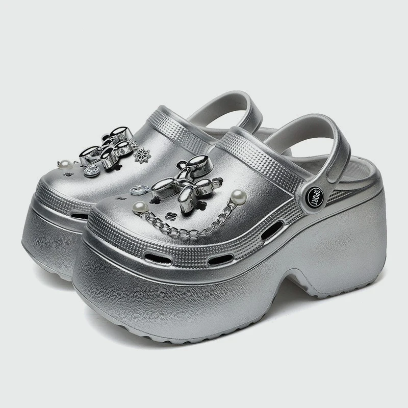 Women'S Accessories Trends 2025 - New Women's Silver Platform Clogs Summer