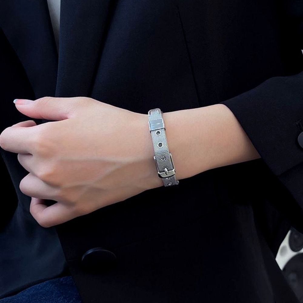 Women'S Accessories To Wear With Watch - Street Wear Titanium Steel Bangle Mesh