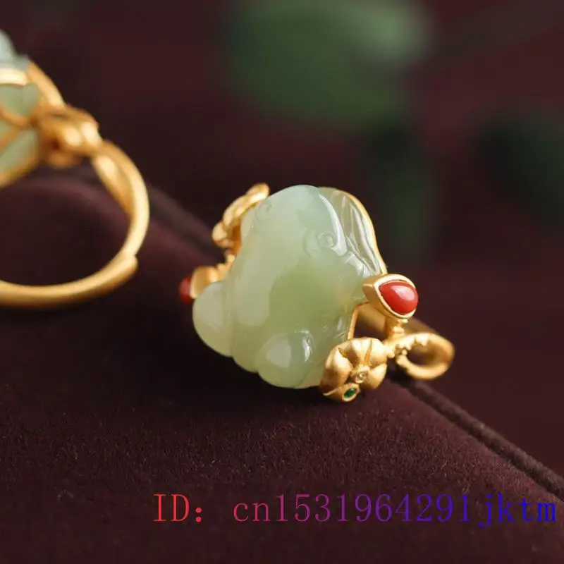 Green Jade Frog Rings Charms N - Women'S Accessories Designer ulasan dan harga