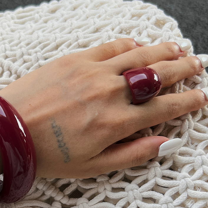 Irregular Resin Ring for Women - Women'S Accessories Designer ulasan dan harga