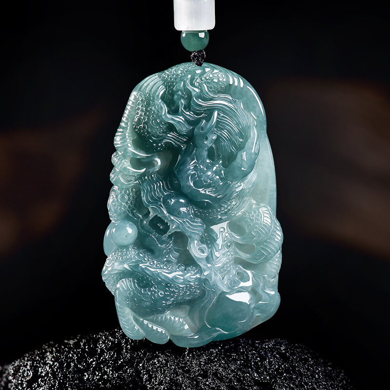 Natural Burmese Jadeite Dragon - Women'S Accessories Designer ulasan dan harga