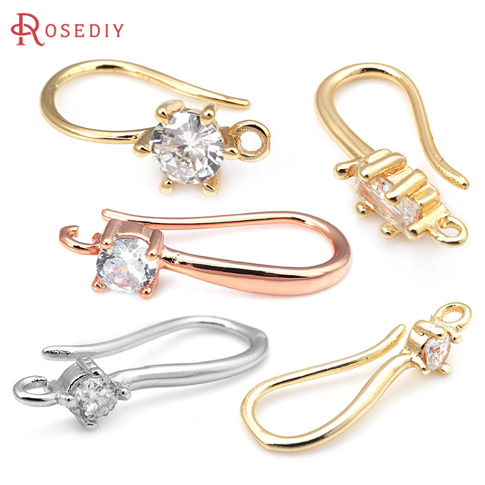 18K Gold Color Brass with Zirc - Women Accessories Earrings ulasan dan harga