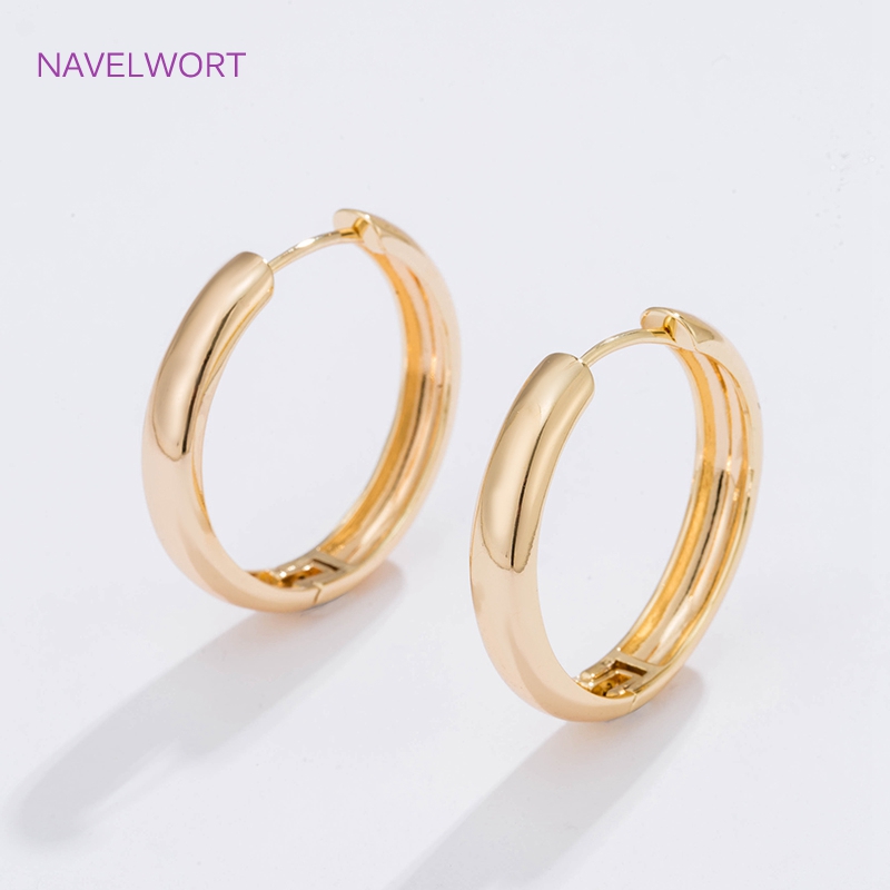 6 Sizes Gold Plated Circle Hoo - Women Accessories Earrings ulasan dan harga