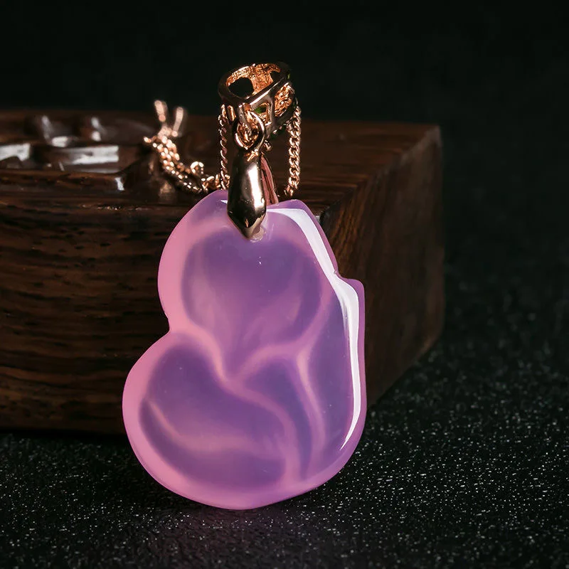 Natural Purple Agate Fox Penda - Women Accessories For Hand ulasan dan harga