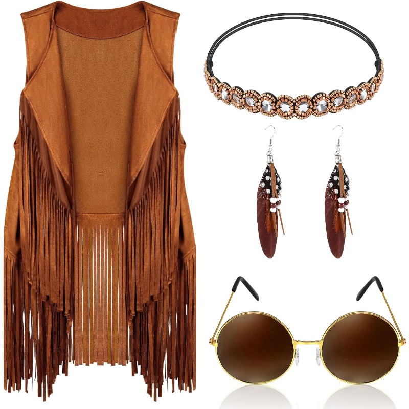 5 Pcs Hippie Costume Accessori - Women Accessories Earrings ulasan dan harga