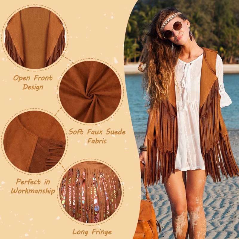 5 Pcs Hippie Costume Accessori - Women Accessories Earrings ulasan dan harga