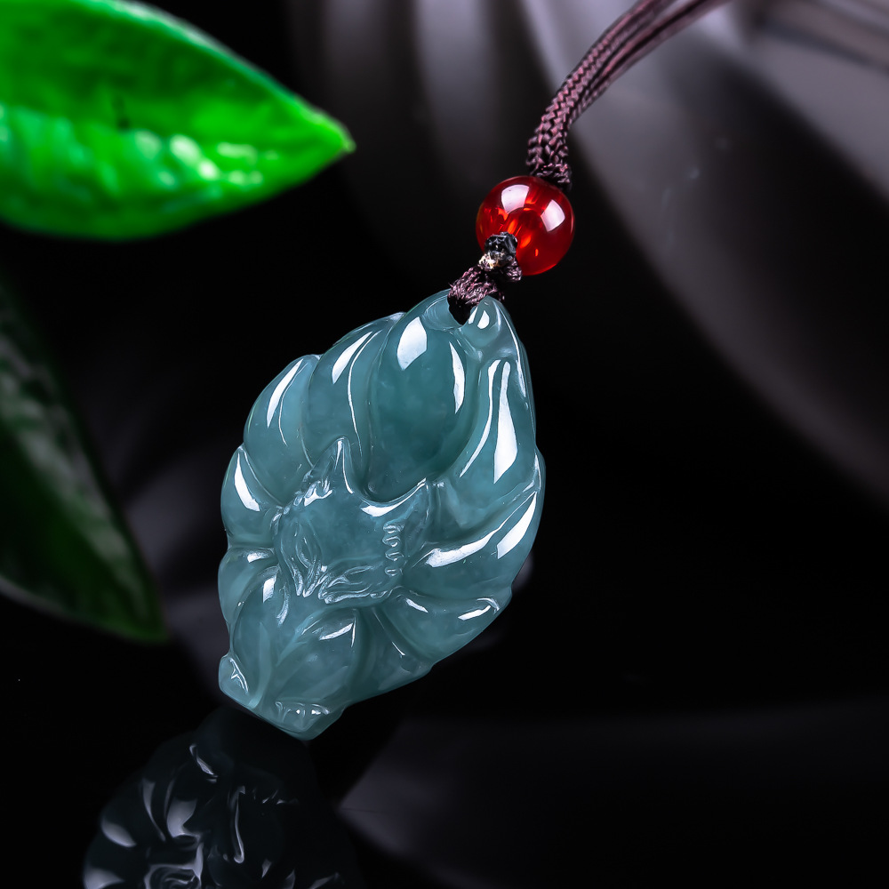 Natural Burmese Jadeite Fox Pe - Women'S Vintage Accessories ulasan dan harga