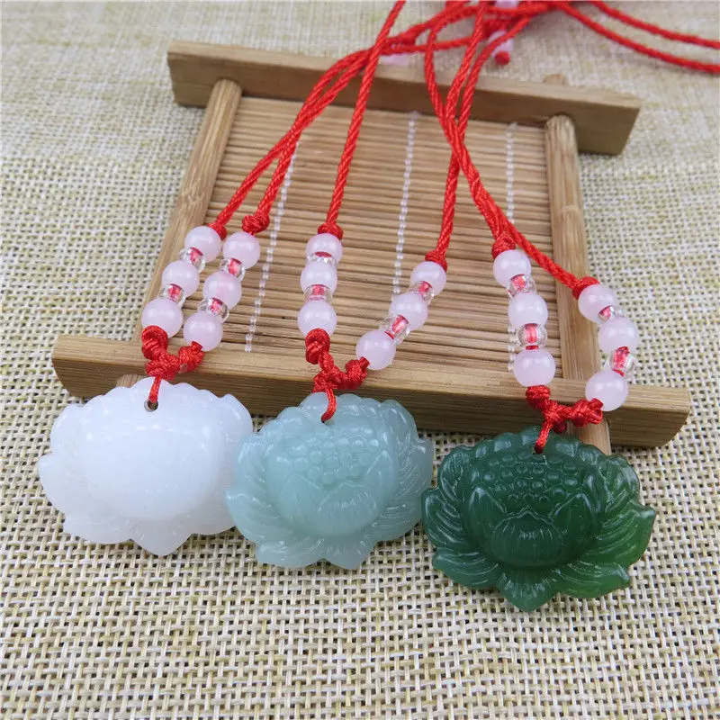 Natural Green Jade Lotus Penda - Women Accessories For Hand ulasan dan harga