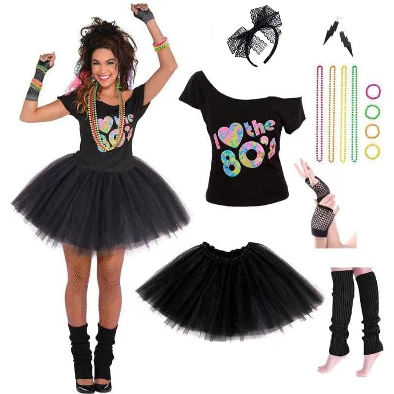 Women's 80s Costumes with Acce - Women Accessories Earrings ulasan dan harga
