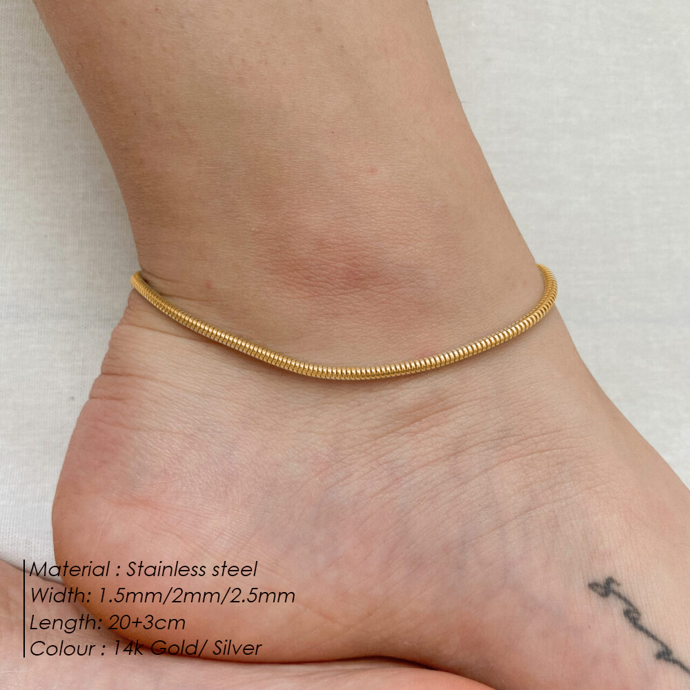 EMANCO Round Snake Chain Ankle - Women'S Essential Accessories ulasan dan harga