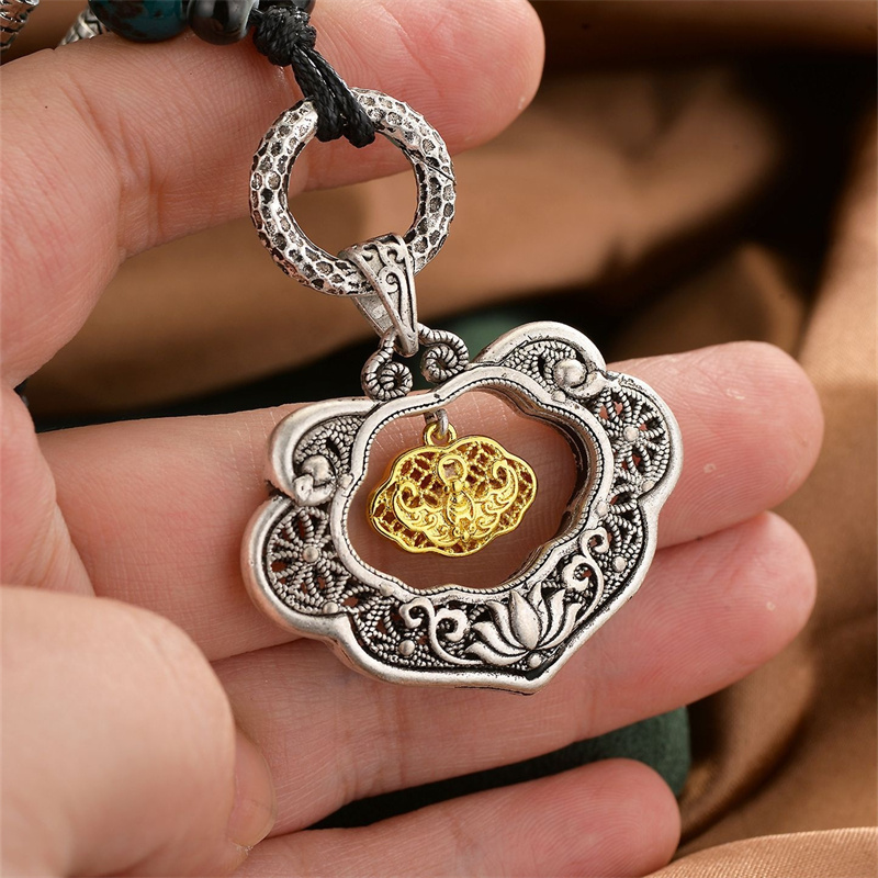 Vintage Hollow Golden Lotus Fl - Women'S Vintage Accessories ulasan dan harga