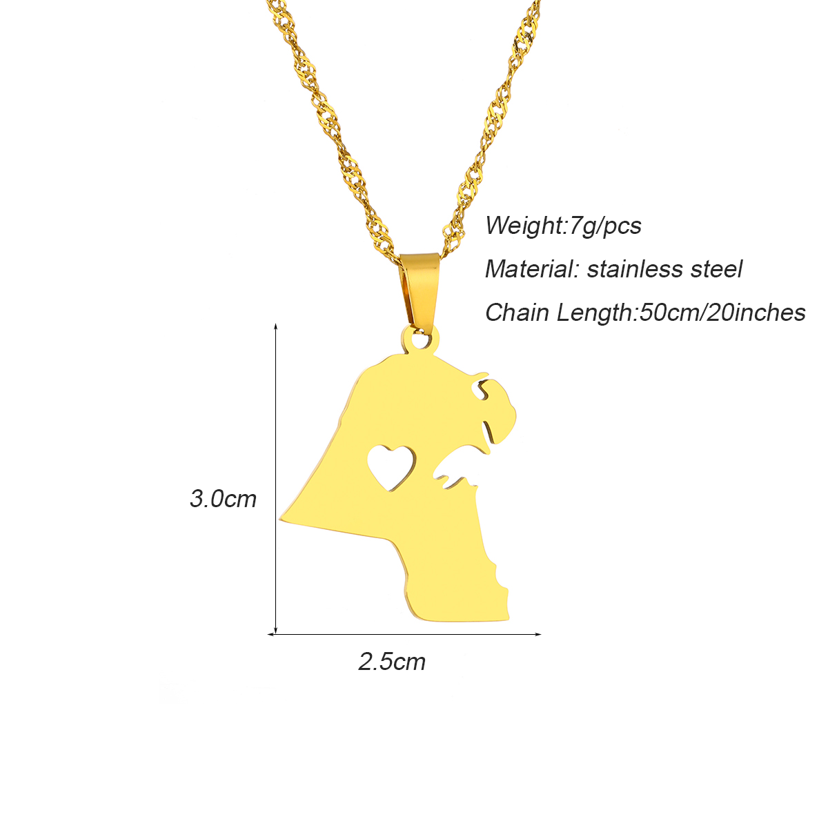 Stainless Steel Kuwait Map Fla - Women Accessories Kuwait ulasan dan harga