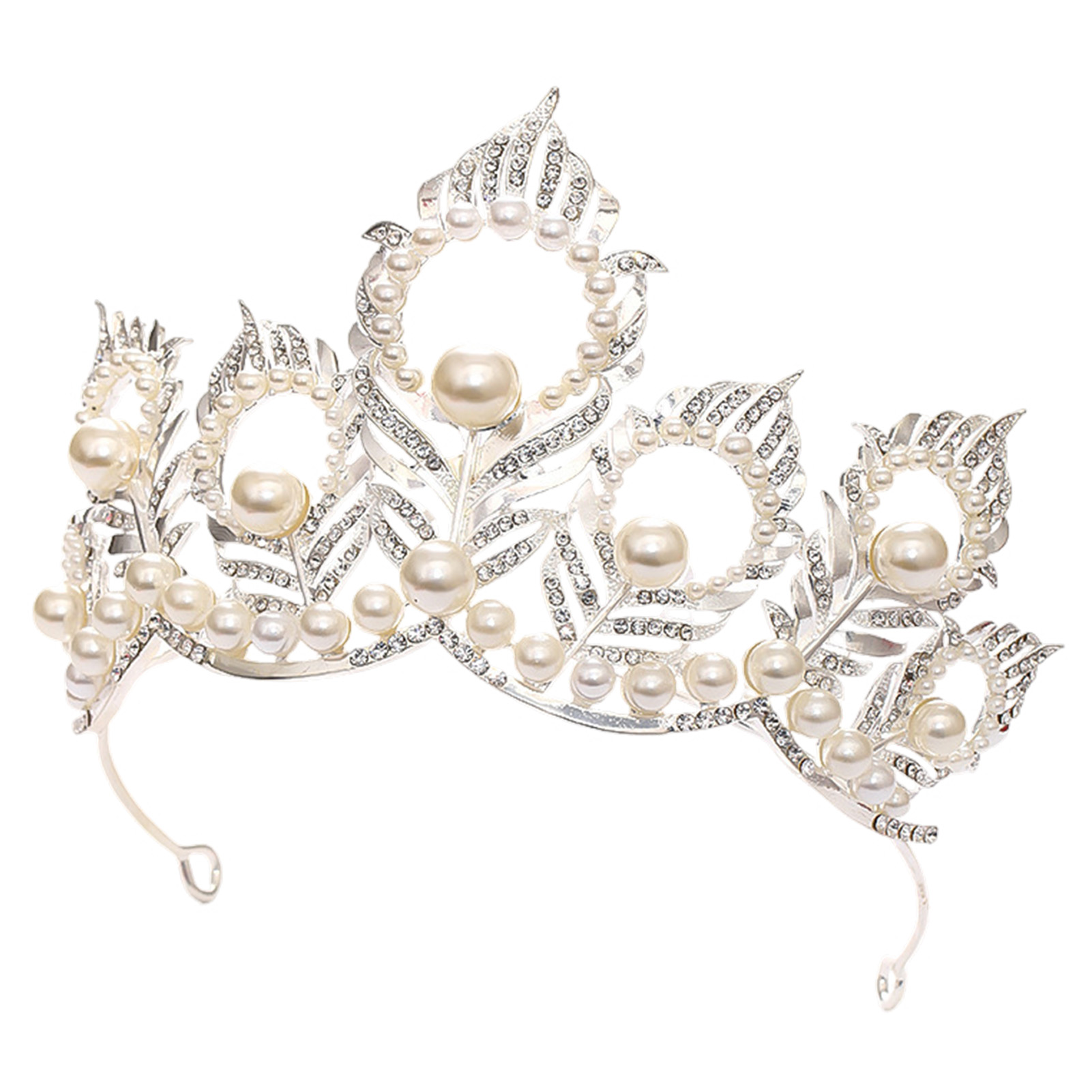 Pearl Crown Headpiece With Pea - Women'S Vintage Accessories ulasan dan harga