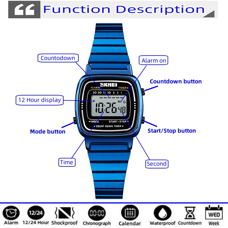 Skmei Womens Digital Watches L - Women Accessories Display ulasan dan harga