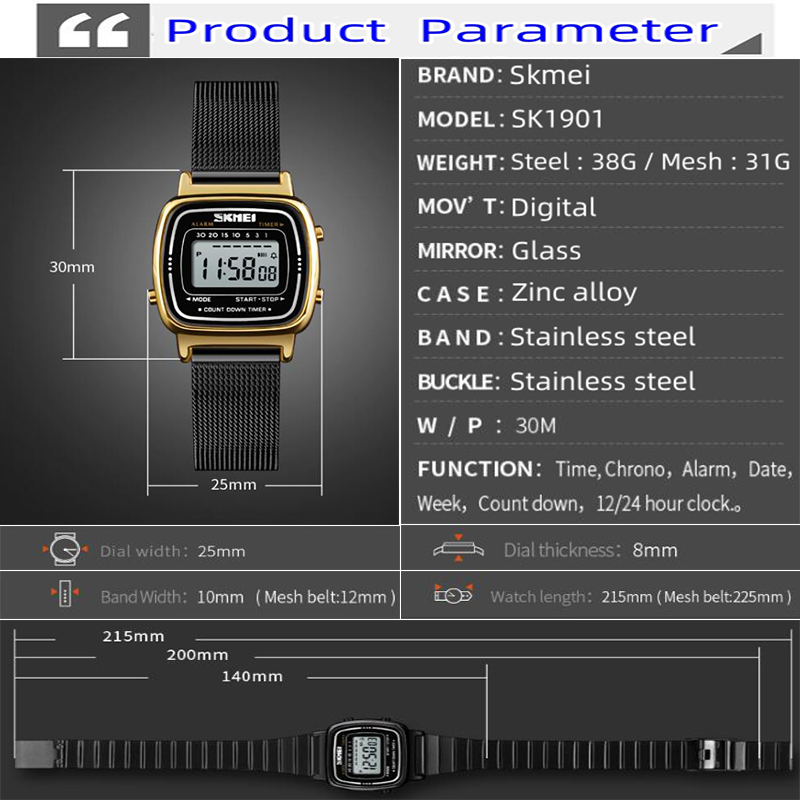 Skmei Womens Digital Watches L - Women Accessories Display ulasan dan harga